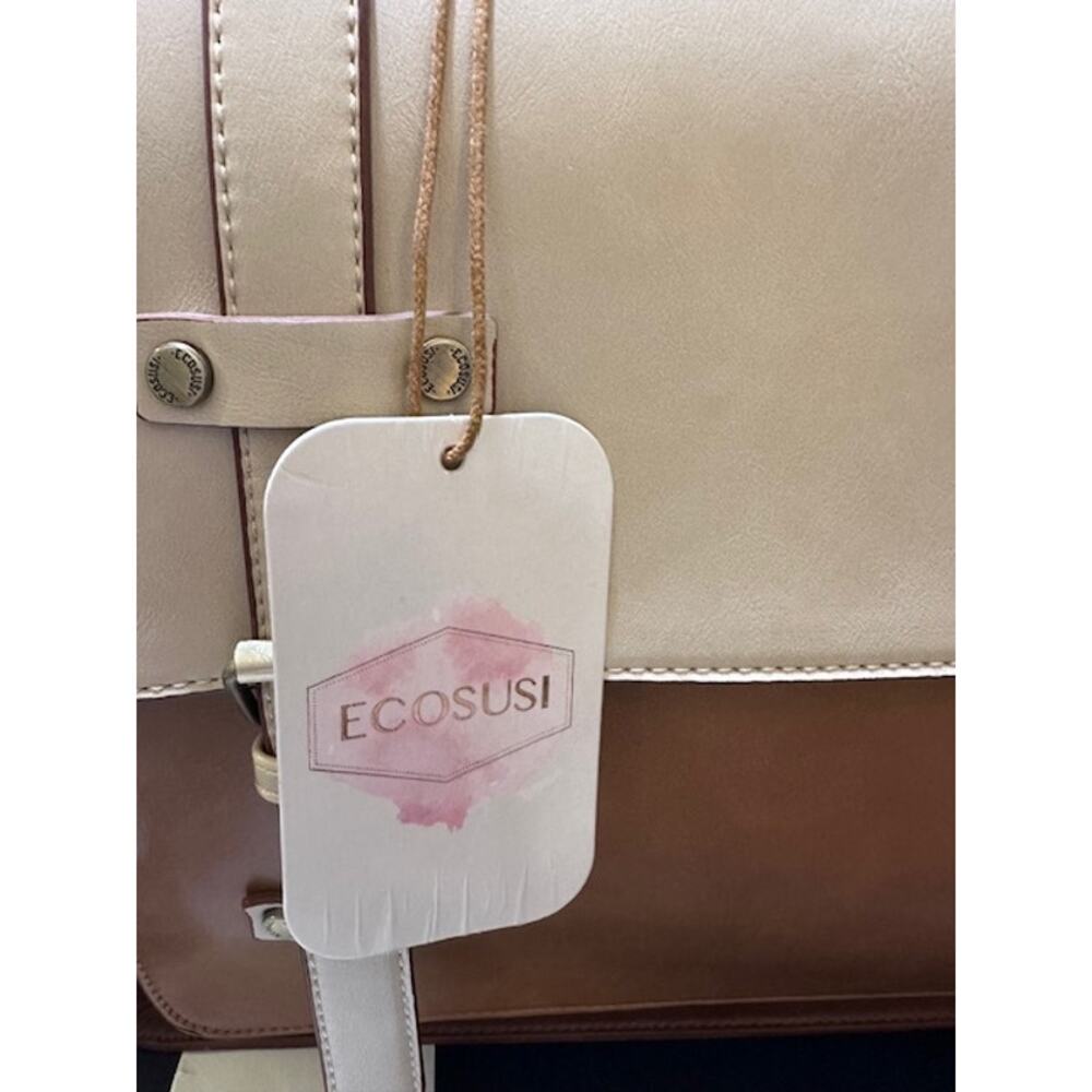NWT Ecosusi Tri‑Color 3‑in‑1 Briefcase Convertible Shoulder Bag Backpack Work - Picture 11 of 12